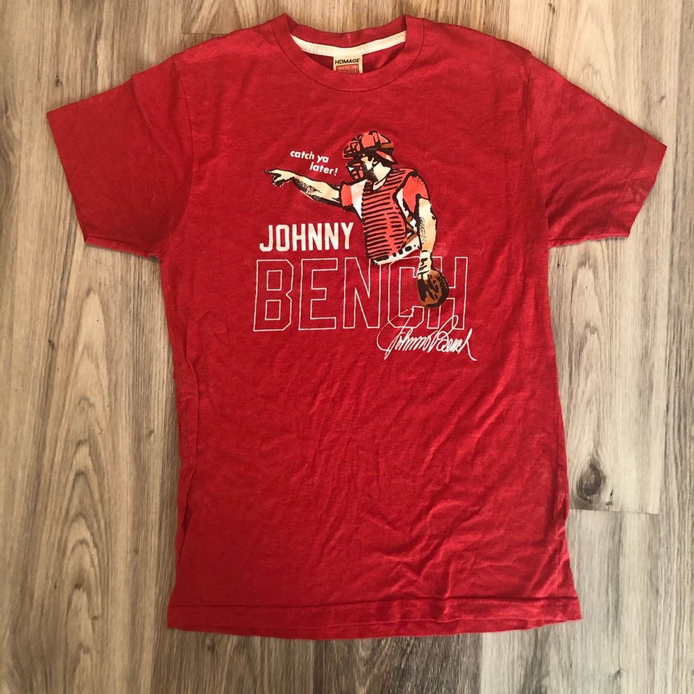 Cincinnati Reds Homage vintage Johnny Bench cotton/polyester blend